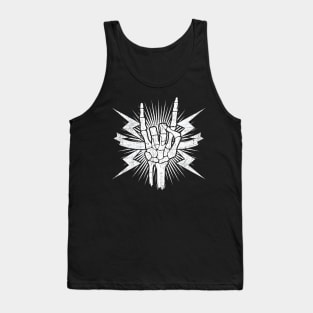 Heavy Metal Rock Skeleton Hand Tank Top